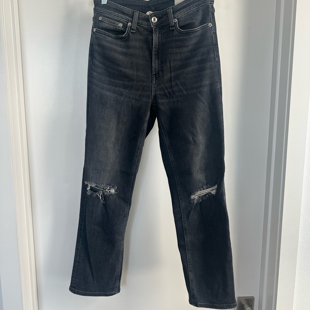 Stylish Black Distressed Jeans